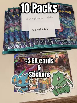 (10) Japanese Stellar Miracle Pokemon Bundle Pack Guaranteed 2 Ex Hits - Image 2
