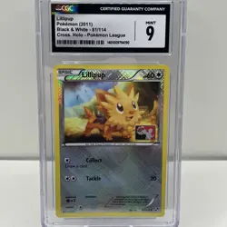 Pokemon Lillipup #81 Cross Holo Pokemon League CGC 9 Black & White - Image 1