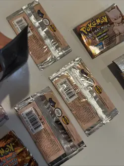 Vintage Pokemon Lot - 2 Sealed Topps First Movie Packs + Empty WotC Boosters - Image 2