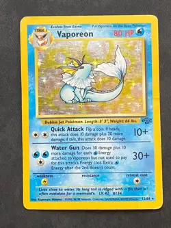 Pokemon TCG 1999 Flareon 3/64 & Vaporeon 12/64 JungleUnlimited Holo Rares HP - Image 5