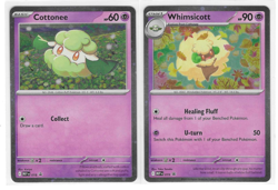 Cottonee MEP018, Whimsicott MEP019 Phantasmal Flames Black Star Promos Pokemon - Image 1
