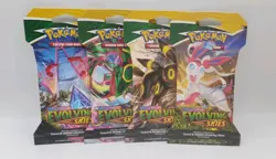 Pokemon Evolving Skies Sleeved Booster Pack Art Set (4 packs total) - Image 1