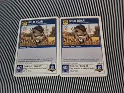 2) Maplestory iTCG - Wild Boar 95/96 Monster Card Uncommon - WOTC 2007 - Image 1