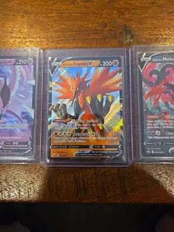 Galarian Articuno Zapdos Moltres Chilling Reign 3‑Card Promo Set NM Pokemon - Image 3