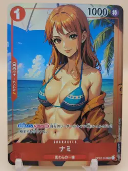 ❤ NAMI BIKINI One Piece Anime Waifu Card Girl Foil Doujin Holo ACG❤ - Image 1