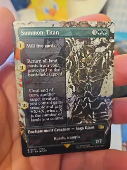 MTG - FINAL FANTASY - Summon: Titan (Borderless) - NM - NF - Image 1