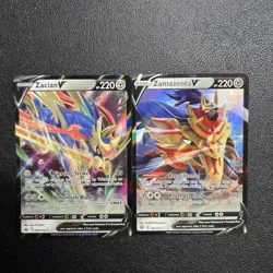 Pokemon TCG Zacian V 095/159 and Zamazenta V 105/172 - Image 1
