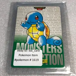Pokemon Card - 1996 Bandai Carddass - No.007 Squirtle - Green - #1619 - Image 1