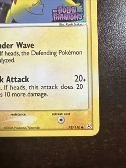 Pikachu 78/110 Reverse Stamped Holo MP Pokemon TCG EX Holon Phantoms MP - Image 4