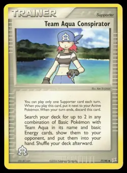 Team Aqua Conspirator 77/95 Uncommon Pokemon Team Magma vs Team Aqua MP - Image 1