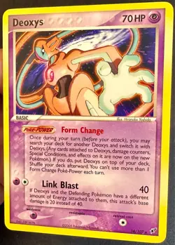 Deoxys 16/107 2005 EX Deoxys Pokemon Card TCG Nintendo Non Holo Rare - VLP - Image 2