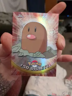 2000 Topps Chrome Pokemon TV Animation Edition Spectra Chrome Diglett #50 - Image 1