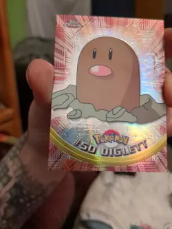 2000 Topps Chrome Pokemon TV Animation Edition Spectra Chrome Diglett #50 - Image 5
