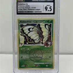 Pokemon Butterfree FB #17 Cross Holo Pokemon League CGC 9.5 - Image 1