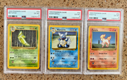 Pokemon 1999 PSA 6 EX-MT: Wartortle, Ponyta, and Metapod - Image 1
