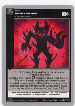 Sinister Shadows Silver Border Playtester Metazoo Nightfall Card RARE - Image 1