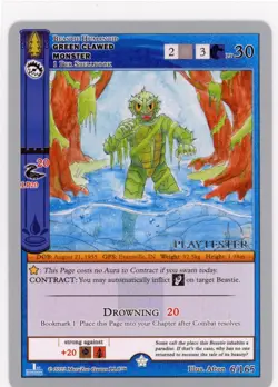 Green Clawed Monster Silver Border Playtester Metazoo Wilderness Card - Image 1