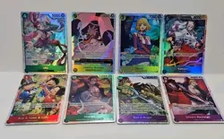 One Piece OP13 SR Lot All 8 Super Rare Cards - Fresh Case Pull Shanks,Ace,Uta - Image 1
