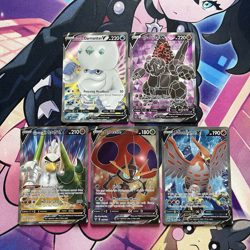 Pokemon Card | English Sword & Shield Full Art SR Vivid Voltage X5 Card Bundle - Image 1