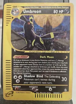 Pokemon Card-Umbreon-Acquapolis-ENG-H29/H32-Holo-LP - Image 1