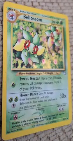 Pokemon TCG Bellossom Neo Genesis Holo Unlimited Rare Card 3/111 Stage 2 - Image 2