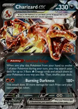 Pokemon TCG Charizard EX Card 125/197 Obsidian Flames Holo - Image 1