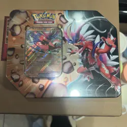 Pokemon Slashing Legends Factory Sealed Tin Box - Koraidon ex - 5 Booster Packs - Image 1