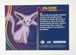 pokemon topps johto league champions #196 Espeon - Blue Logo Rare - NM - 2001 - Image 2
