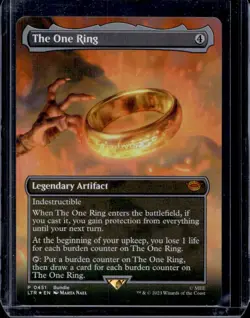 MTG Magic Lord of the Rings #451 The One Ring Mythic Rare Borderless Foil (D) - Image 1