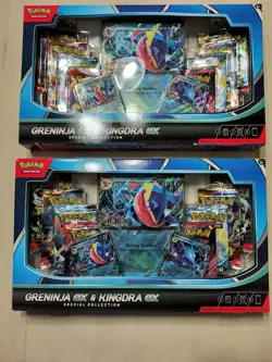 Pokemon TCG Mega Lucario EX Premium Figure w/ Greninja & Kingdra EX Box Lot! - Image 2