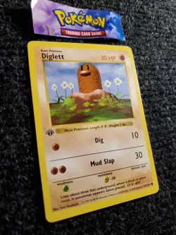 Diglett 47/102 1st Edition Shadowless Base Set 1999 Pokemon WOTC TCG NM - Image 3