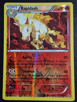 Pokemon TCG RAPIDASH 15/83 REVERSE HOLO Generations - Image 1