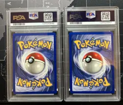 Pokemon 2x Meowth Promo 10 Black Star Stamped Holo PSA 8 - Image 2