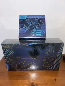Pokemon TCG Mega Charizard X UPC + Phantasmal Flames ETB SEALED - Image 1