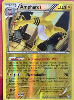 Pokemon Card Ampharos Dragons Exalted Reverse Holo Rare 40/124 Near Mint - Image 1
