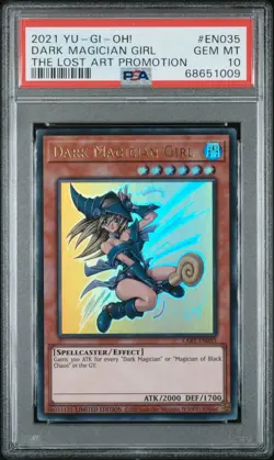 YuGiOh Dark Magician Girl LART-EN035 Ultra Rare Lost Art Promo Limited Ed PSA 10 - Image 1