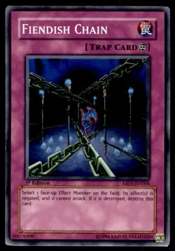 Yu-Gi-Oh! Fiendish Chain #ABPF-EN064 1st Edition Light Play - Image 1