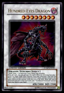 Yu-Gi-Oh! Hundred-Eyes Dragon #JUMP-EN039 Limited Edition Light Play - Image 1