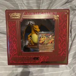 Pokemon Charizard Ex Super Premium Collection Card Display Figure 10 Boosters - Image 1