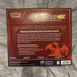 Pokemon Charizard Ex Super Premium Collection Card Display Figure 10 Boosters - Image 4