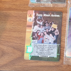 WCW NITRO FOIL FANS WANT ACTION PROMO CARD 2000 WIZARDS OF THE COAST - Image 1