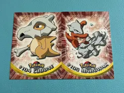 Topps Pokemon Cards Cubone And Marowak Lot 2 Card Evolution Bundle - Image 1