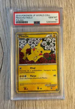 Pokemon Cards - PSA 10 Pikachu Polish - Pikachu World Promo - GEM MT - PSA10 - Image 1