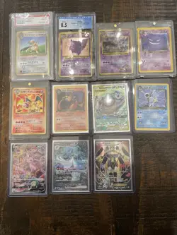 MASSIVE MODERN AND VINTAGE POKEMON CARD LOT, 3 MINI BINDERS AND 47 FEATURED CARD - Image 1