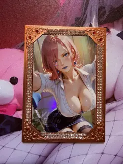 Reiju Diamond Metal Card Thick Foil Goddess Story Waifu Spicy One Piece Doujin - Image 1