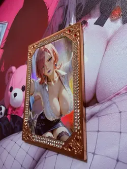 Reiju Diamond Metal Card Thick Foil Goddess Story Waifu Spicy One Piece Doujin - Image 3