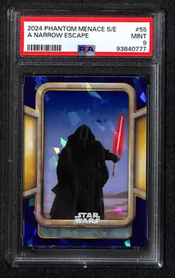 A Narrow Escape 2024 Star Wars PSA 9 Phantom Menace Sapphire #55 - Image 1
