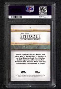 A Narrow Escape 2024 Star Wars PSA 9 Phantom Menace Sapphire #55 - Image 2