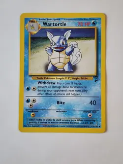 Wartortle 63/130 Uncommon Pokemon Unlimited Base Set MP - Image 1