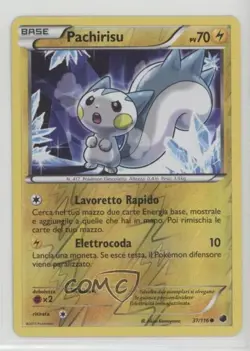 Pachirisu Italian Reverse Foil Pokemon Black & White Plasma Freeze #37 - Image 1